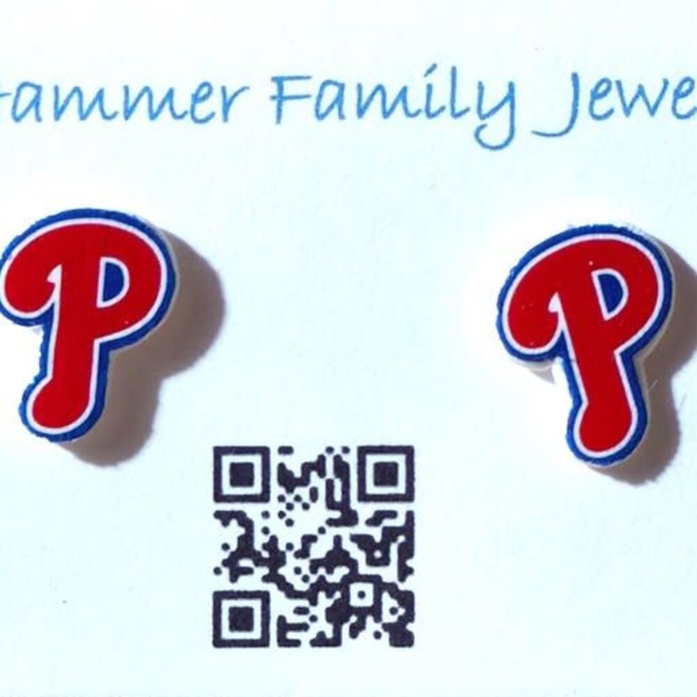 Phillies Fan Art Stud Earrings